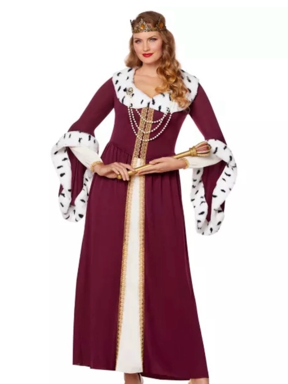 Spirit Adult Storybook Queen Costume - Burgundy with White XL